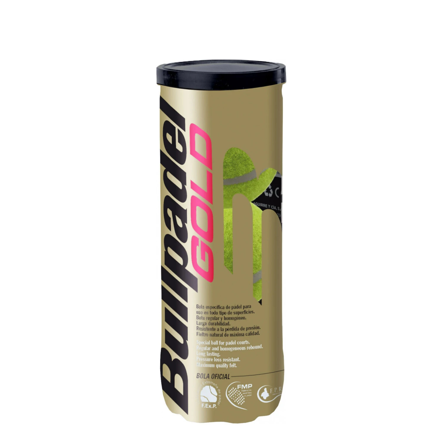 BULLPADEL Gold 3 Ball Tube 3 BULLPADEL Gold 3 Ball Tube - Image 2