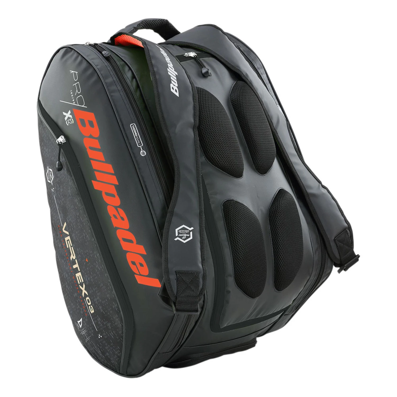 BULLPADEL Vertex Big Capacity Padel Racket Bag - Black, Neon Orange 4 BULLPADEL Vertex Big Capacity Padel Racket Bag - Black, Neon Orange - Image 2