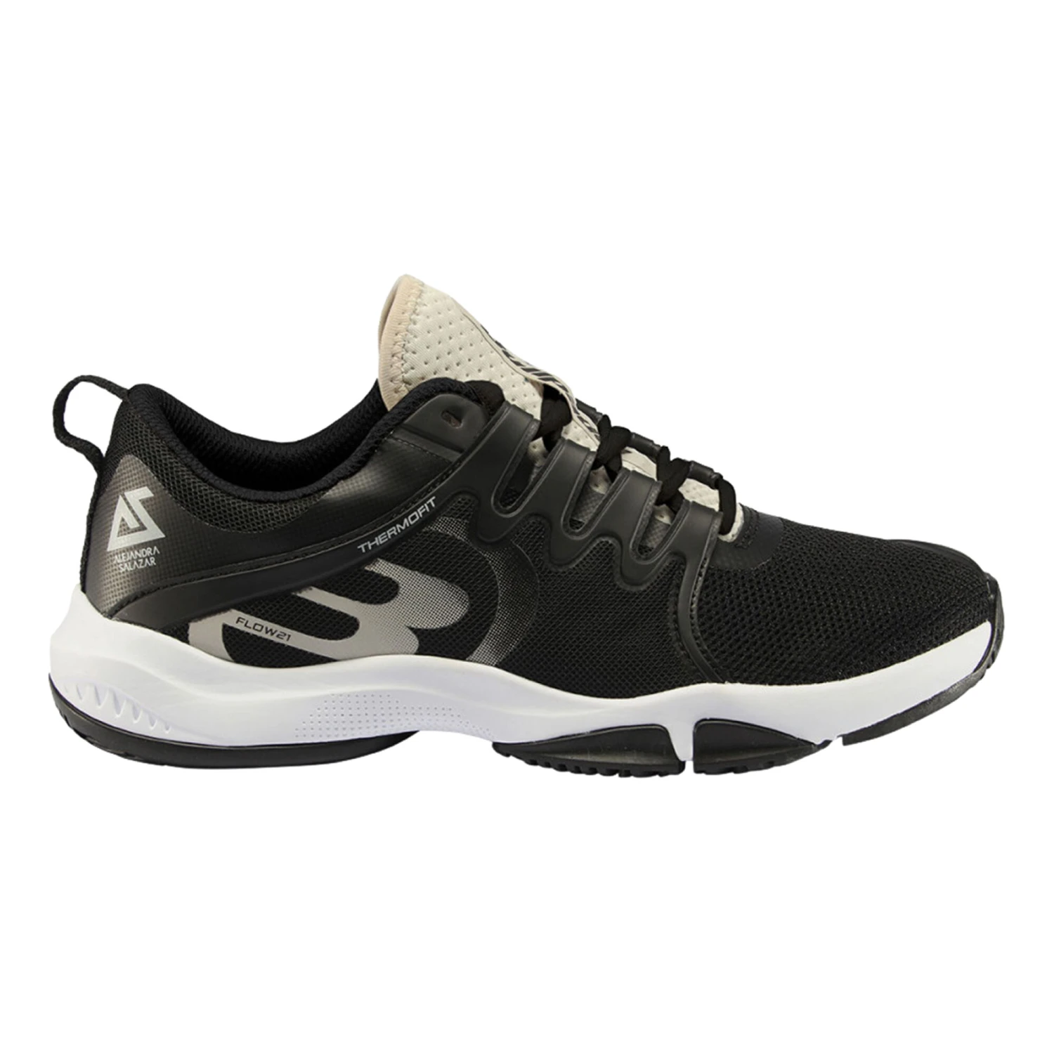 BULLPADEL Flow Hybrid Flow Padel Shoe Women - Black, White 3 BULLPADEL Flow Hybrid Flow Padel Shoe Women - Black, White