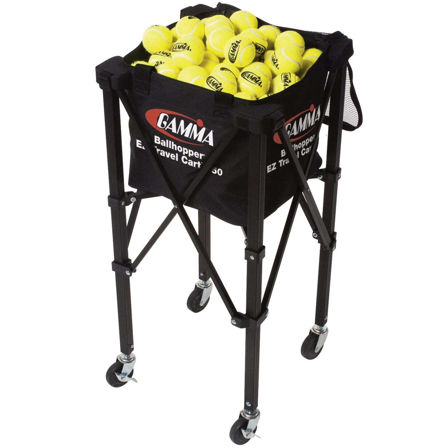 GAMMA EZ Travel Cart 150 Ball Cart With Wheels - Black 3 GAMMA EZ Travel Cart 150 Ball Cart With Wheels - Black