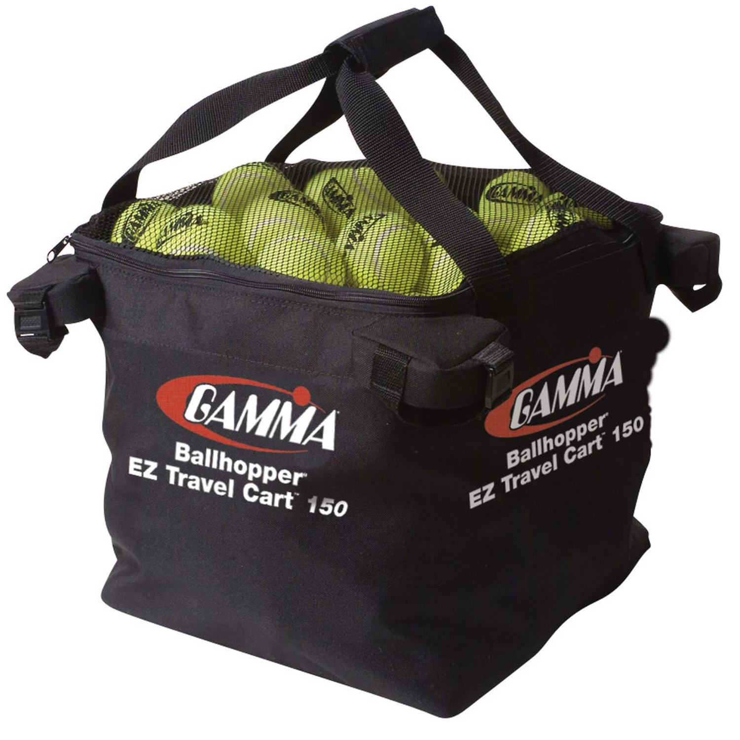 GAMMA EZ Travel Cart 150 Ball Cart With Wheels - Black 4 GAMMA EZ Travel Cart 150 Ball Cart With Wheels - Black - Image 2
