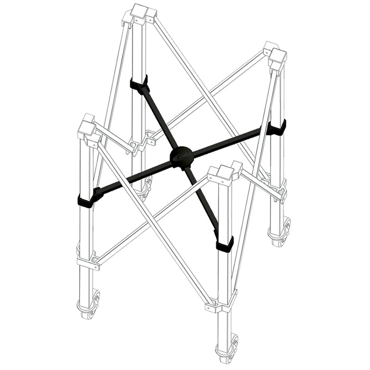 GAMMA EZ Travel Cart 150 Ball Cart With Wheels - Black 6 GAMMA EZ Travel Cart 150 Ball Cart With Wheels - Black - Image 4