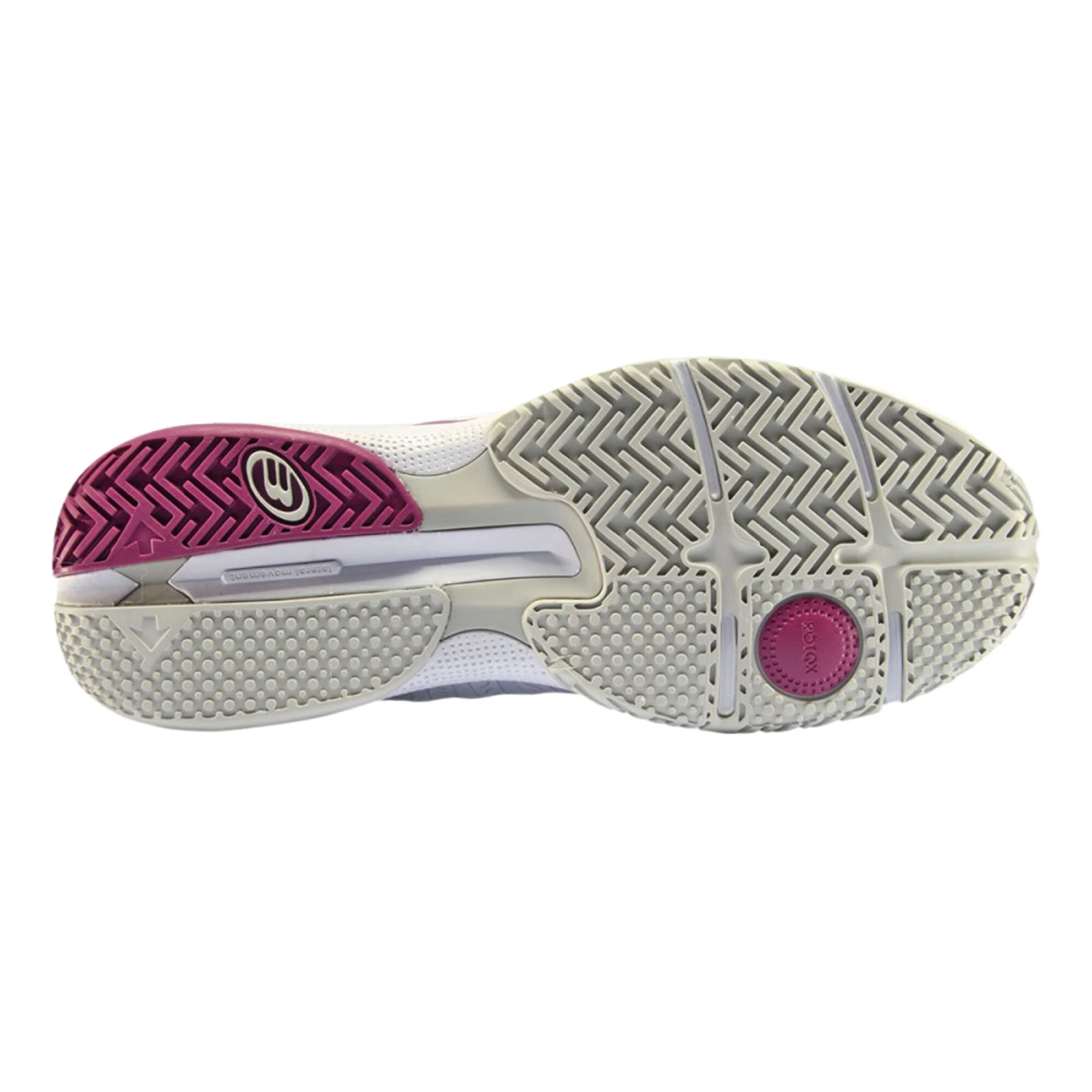 BULLPADEL Flow Hybrid Fly 22v Padel Shoe Women - White, Berry 6 BULLPADEL Flow Hybrid Fly 22v Padel Shoe Women - White, Berry - Image 4