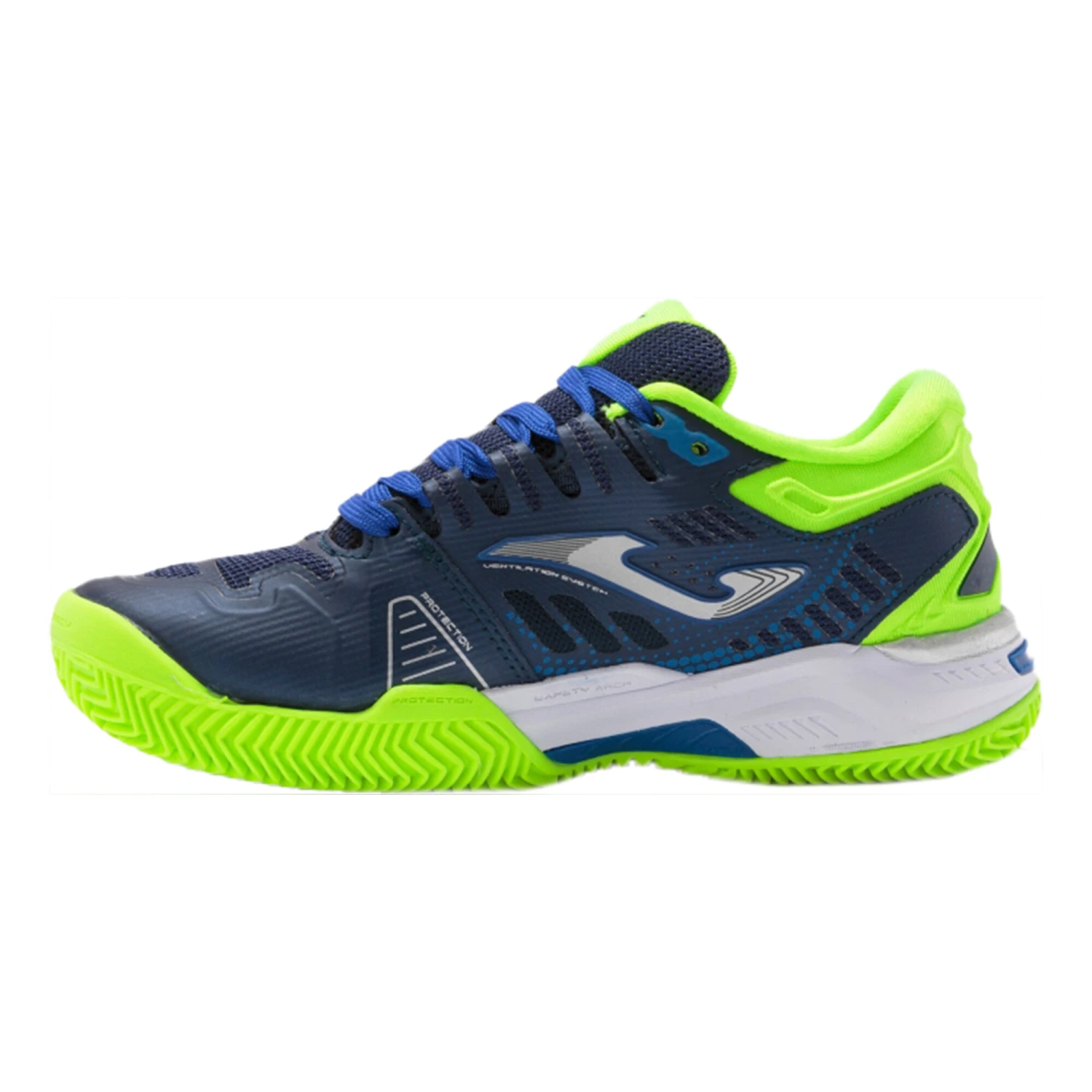 JOMA Slam Padel Shoe Kids - Dark Blue, Neon Green 4 JOMA Slam Padel Shoe Kids - Dark Blue, Neon Green - Image 2