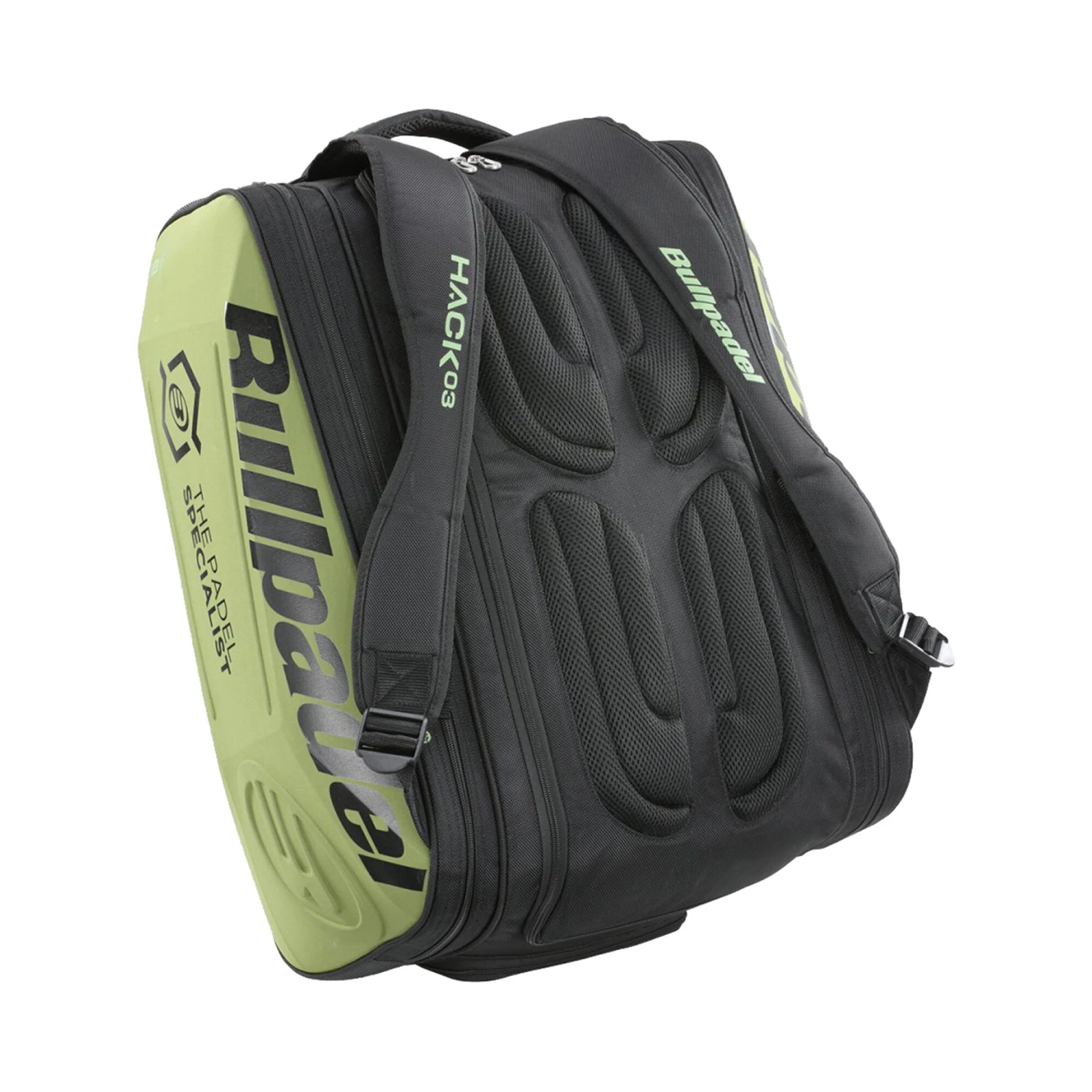 BULLPADEL HACK Padel Racket Bag - Black, Green 4 BULLPADEL HACK Padel Racket Bag - Black, Green - Image 2