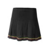 Long Micro Tuck Pleat Skirt Women - Black, Neon Yellow -Padel Pro Shop 00260000 000