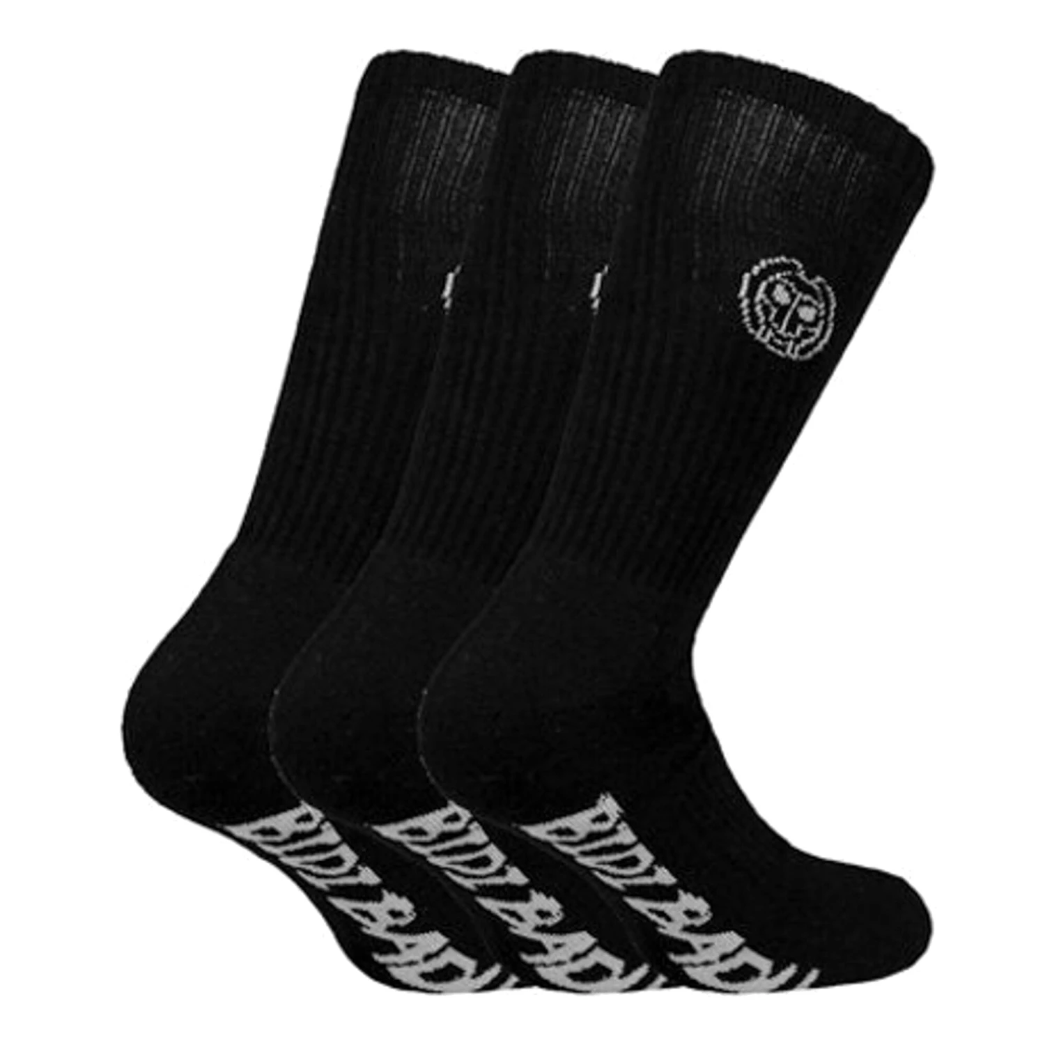BIDI BADU Tamio Tech Crew Sports Socks 3 Pack - Black, White 4 BIDI BADU Tamio Tech Crew Sports Socks 3 Pack - Black, White - Image 2