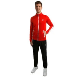 BIDI BADU Aton Tech Training Jacket Men - Red, White -Padel Pro Shop 00571000 24