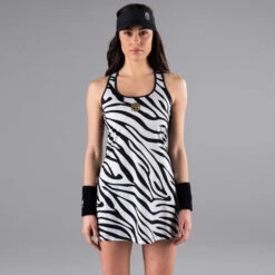 Hydrogen Tech Stars Dress Women - Black, White -Padel Pro Shop 00752000 13