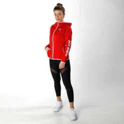 BIDI BADU Inga Tech Training Jacket Women - Red, White -Padel Pro Shop 01109000 10