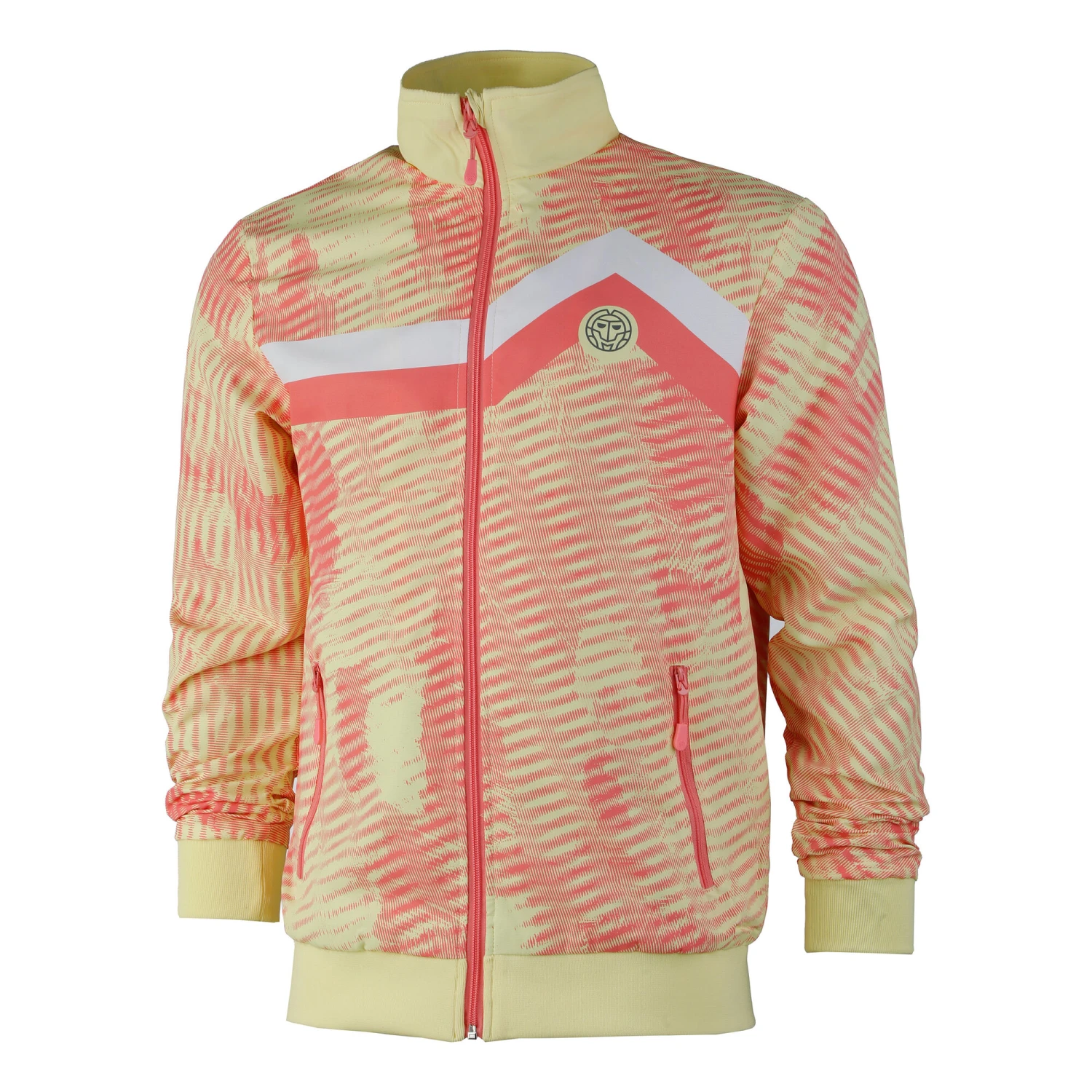 BIDI BADU Zulu Tech Training Jacket Men - Yellow, Coral 3 BIDI BADU Zulu Tech Training Jacket Men - Yellow, Coral