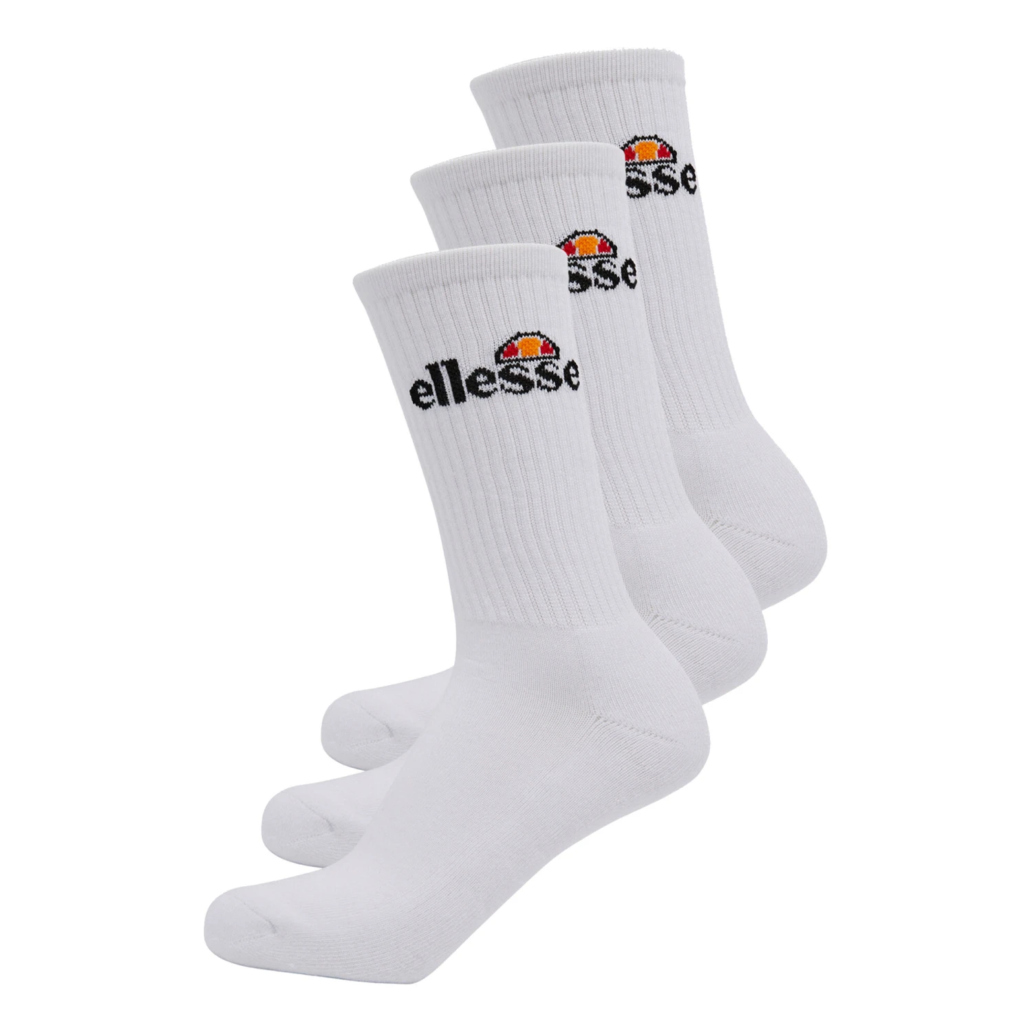 Ellesse Arrom Tennis Socks 3 Pack - White, Black 3 Ellesse Arrom Tennis Socks 3 Pack - White, Black