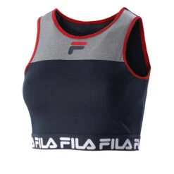 Fila Tessa Cropped T-Shirt Women - Dark Blue, White