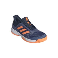 ADIDAS Adizero Club All Court Shoe Kids - Dark Blue, Orange -Padel Pro Shop 05038000 000