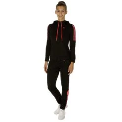 ADIDAS Iconic Suit Tracksuit Women - Black, Neon Red -Padel Pro Shop 08031000 0 3