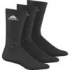 ADIDAS Performance Crew Thin Sports Socks 3 Pack - Black, White -Padel Pro Shop 08093000 000