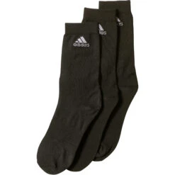 ADIDAS Performance Crew Thin Sports Socks 3 Pack - Black, White 5 ADIDAS Performance Crew Thin Sports Socks 3 Pack - Black, White -Padel Pro Shop 08093000 40