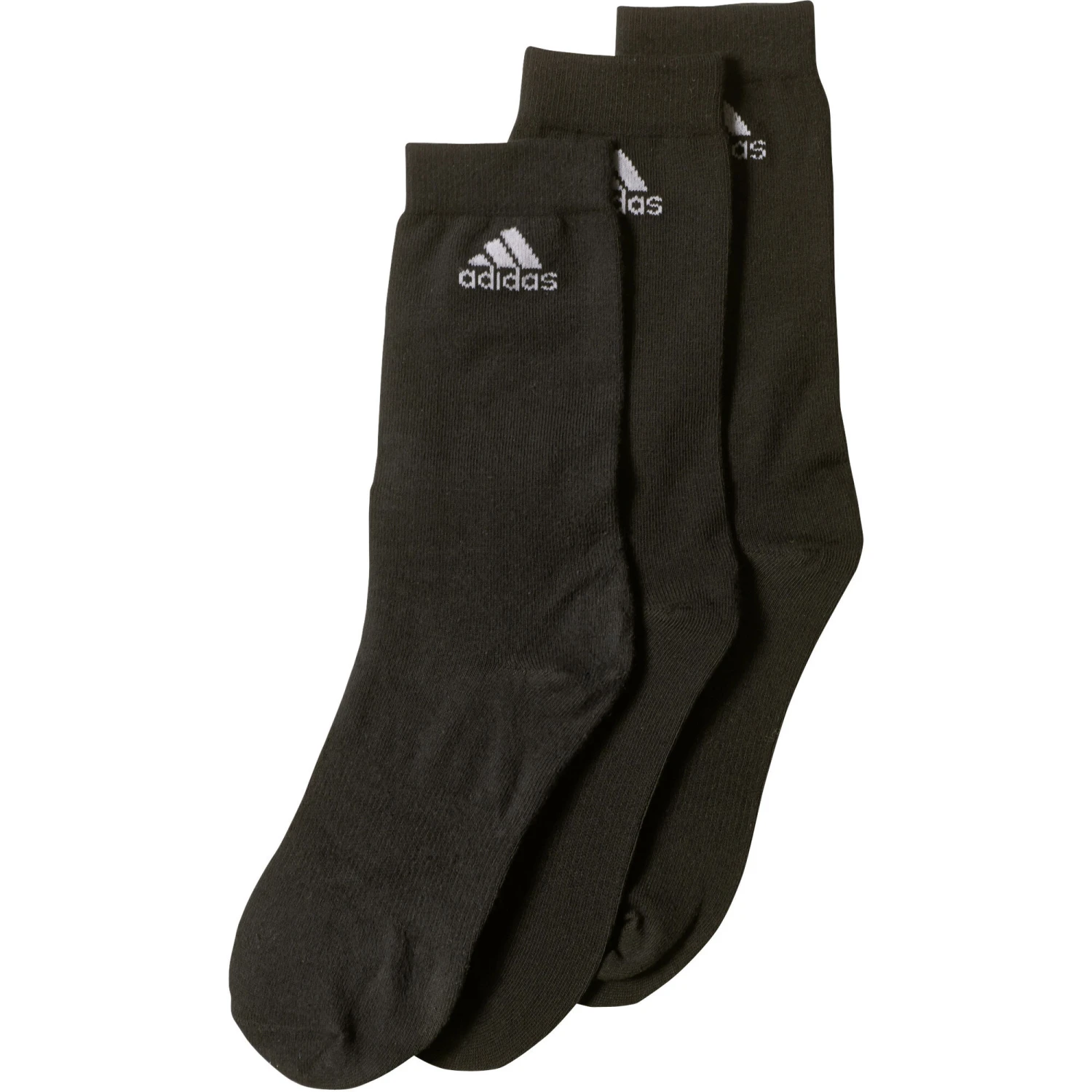 ADIDAS Performance Crew Thin Sports Socks 3 Pack - Black, White 4 ADIDAS Performance Crew Thin Sports Socks 3 Pack - Black, White - Image 2