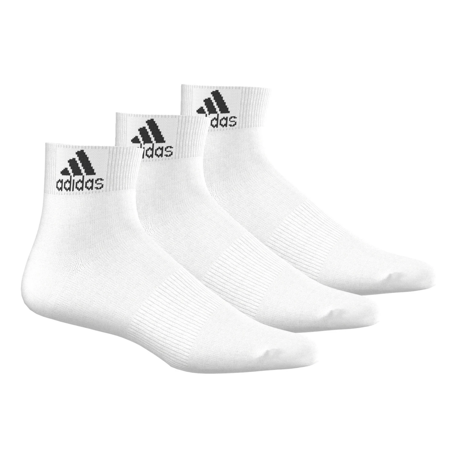 ADIDAS Performance Ankle Thin Sports Socks 3 Pack - White, Black 3 ADIDAS Performance Ankle Thin Sports Socks 3 Pack - White, Black