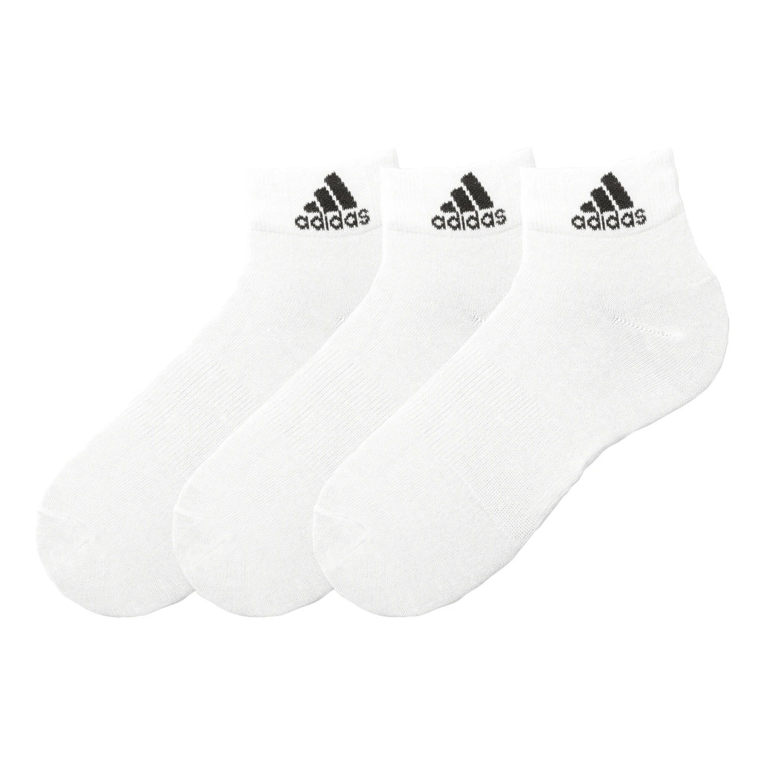 ADIDAS Performance Ankle Thin Sports Socks 3 Pack - White, Black 4 ADIDAS Performance Ankle Thin Sports Socks 3 Pack - White, Black - Image 2