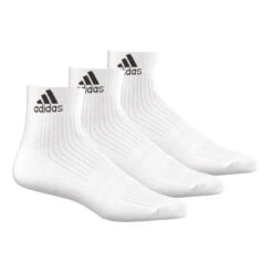 ADIDAS Performance 3Stripes Ankle HC Pack Tennis Socks 3 Pack - White, Black