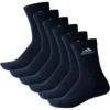 ADIDAS Performance 3Stripes Crew Half Cushioned Sports Socks 6 Pack - Black, White 1 ADIDAS Performance 3Stripes Crew Half Cushioned Sports Socks 6 Pack - Black, White -Padel Pro Shop 09889000 000