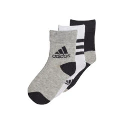 ADIDAS Little Ankle Pack Tennis Socks 3 Pack Kids - Black, Lightgrey 5 ADIDAS Little Ankle Pack Tennis Socks 3 Pack Kids - Black, Lightgrey -Padel Pro Shop 11008000 0 2