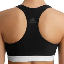 ADIDAS Dont Rest AlphaSkin Sports Logo Pack Solid Sports Bras Women - Black, White -Padel Pro Shop 11650000 22