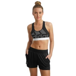 ADIDAS Dont Rest AlphaSkin Sports Logo Pack Solid Sports Bras Women - Black, White -Padel Pro Shop 11650000 24