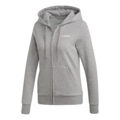 ADIDAS Essentials Plain Zip Hoodie Women - Lightgrey, White -Padel Pro Shop 11664000 000