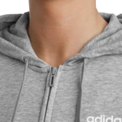 ADIDAS Essentials Plain Zip Hoodie Women - Lightgrey, White -Padel Pro Shop 11664000 32