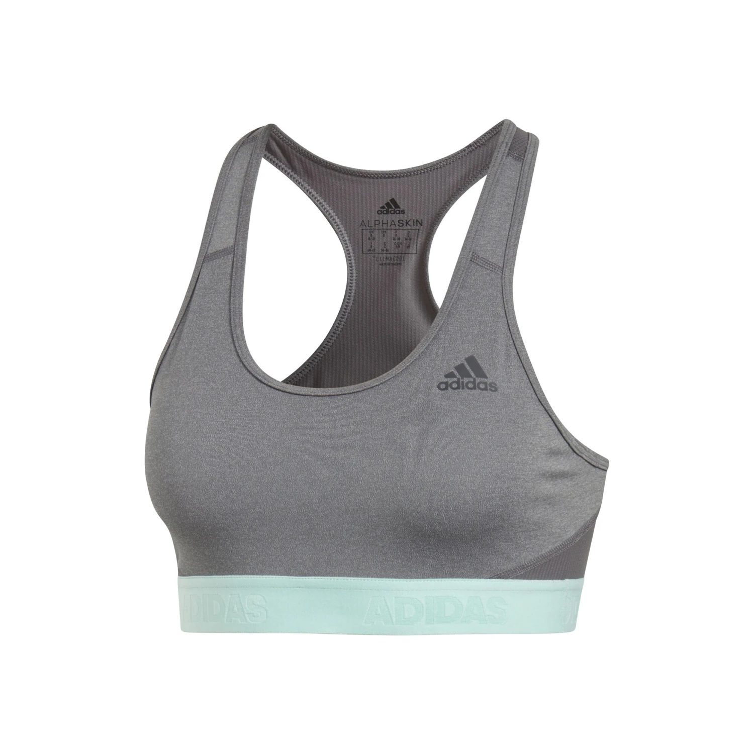 ADIDAS AlphaSkin Dont Rest Branded Sports Bras Women - Grey, Mint 9 ADIDAS AlphaSkin Dont Rest Branded Sports Bras Women - Grey, Mint - Image 7