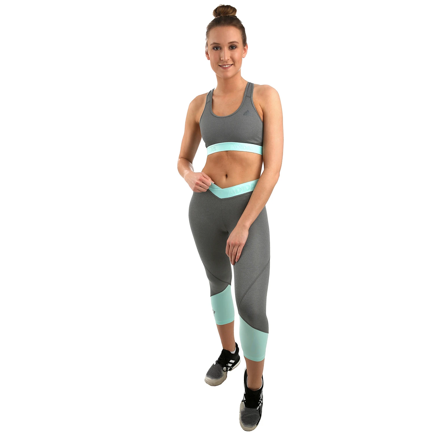 ADIDAS AlphaSkin Dont Rest Branded Sports Bras Women - Grey, Mint 5 ADIDAS AlphaSkin Dont Rest Branded Sports Bras Women - Grey, Mint - Image 3