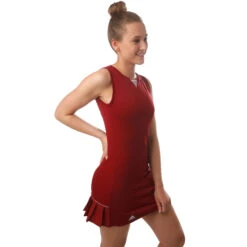 ADIDAS Club Dress Women - Dark Red, White -Padel Pro Shop 12615000 24