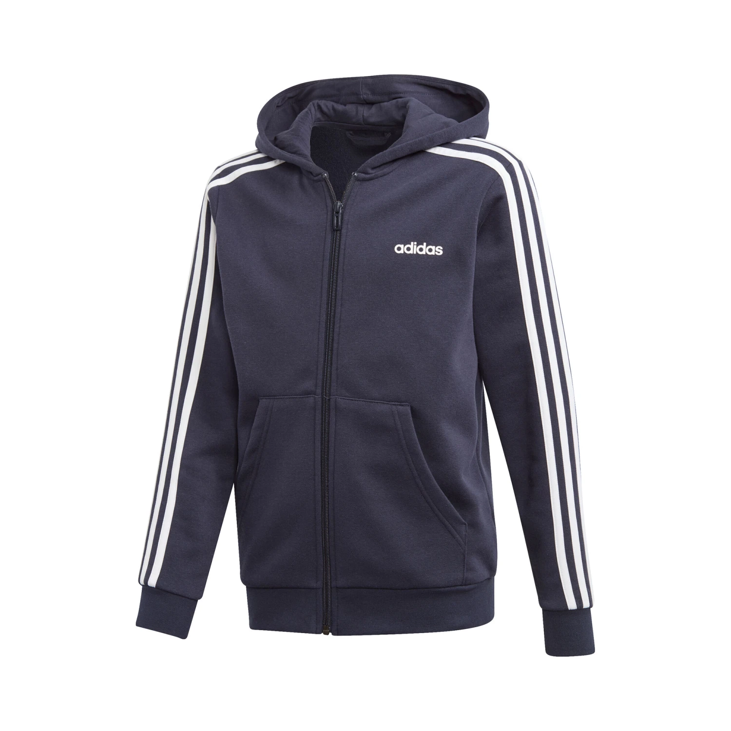 ADIDAS Essentials 3-Stripes Zip Hoodie Boys - Dark Blue, White 3 ADIDAS Essentials 3-Stripes Zip Hoodie Boys - Dark Blue, White