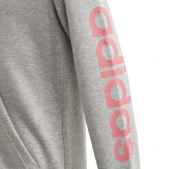 ADIDAS Essentials Linear Zip Hoodie Girls - Lightgrey, Coral 9 ADIDAS Essentials Linear Zip Hoodie Girls - Lightgrey, Coral -Padel Pro Shop 13898000 10