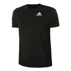 ADIDAS Club 3 Stripes T-Shirt Men - Black, White -Padel Pro Shop 14778000 000