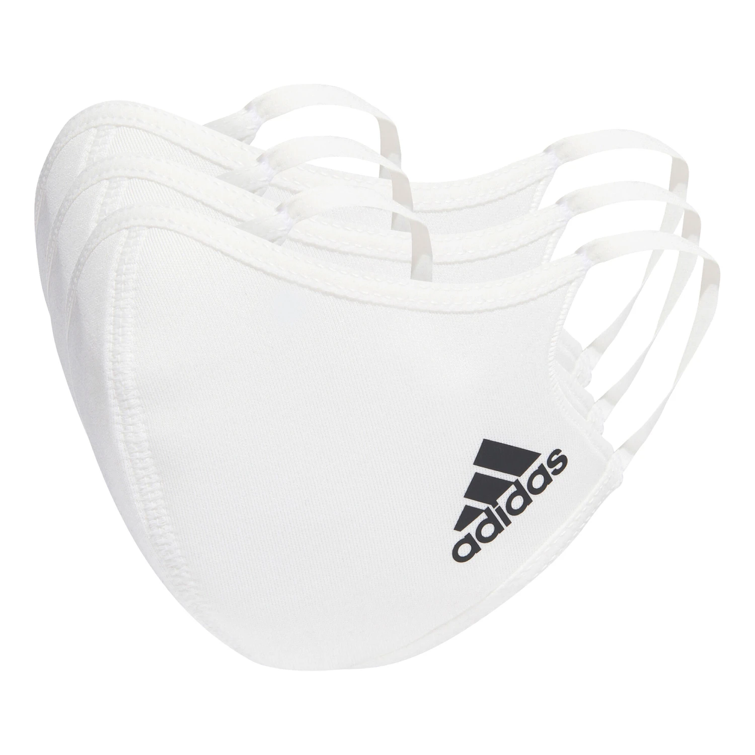 ADIDAS Sportswear M/L Face Mask 3 Pack - White, Black 3 ADIDAS Sportswear M/L Face Mask 3 Pack - White, Black