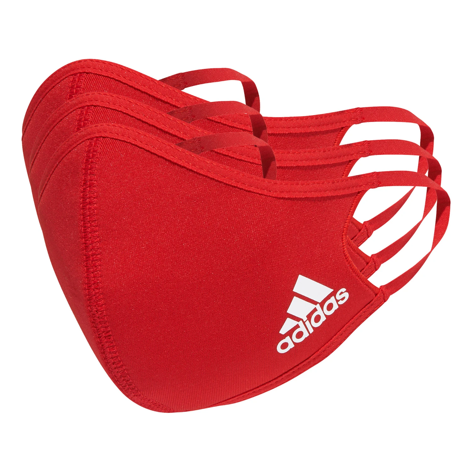 ADIDAS Sportswear M/L Face Mask 3 Pack - Red, White 3 ADIDAS Sportswear M/L Face Mask 3 Pack - Red, White