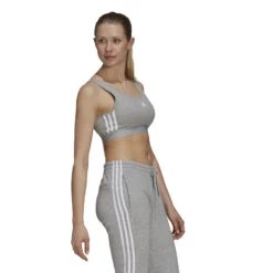 ADIDAS 3 Stripes Crop Sports Bras Women - Lightgrey -Padel Pro Shop 15526000 13