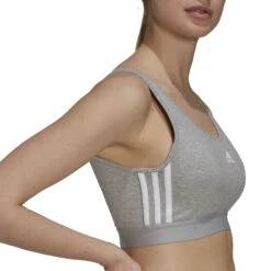 ADIDAS 3 Stripes Crop Sports Bras Women - Lightgrey -Padel Pro Shop 15526000 15