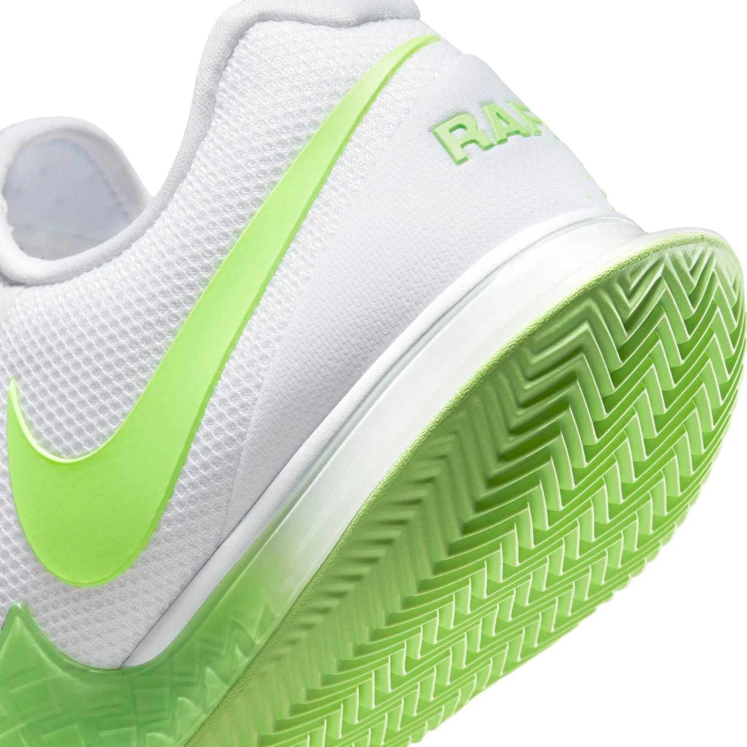 Nike Rafael Nadal Zoom Vapor Cage 4 Clay Court Shoe Men - White, Neon Green 12 Nike Rafael Nadal Zoom Vapor Cage 4 Clay Court Shoe Men - White, Neon Green - Image 10