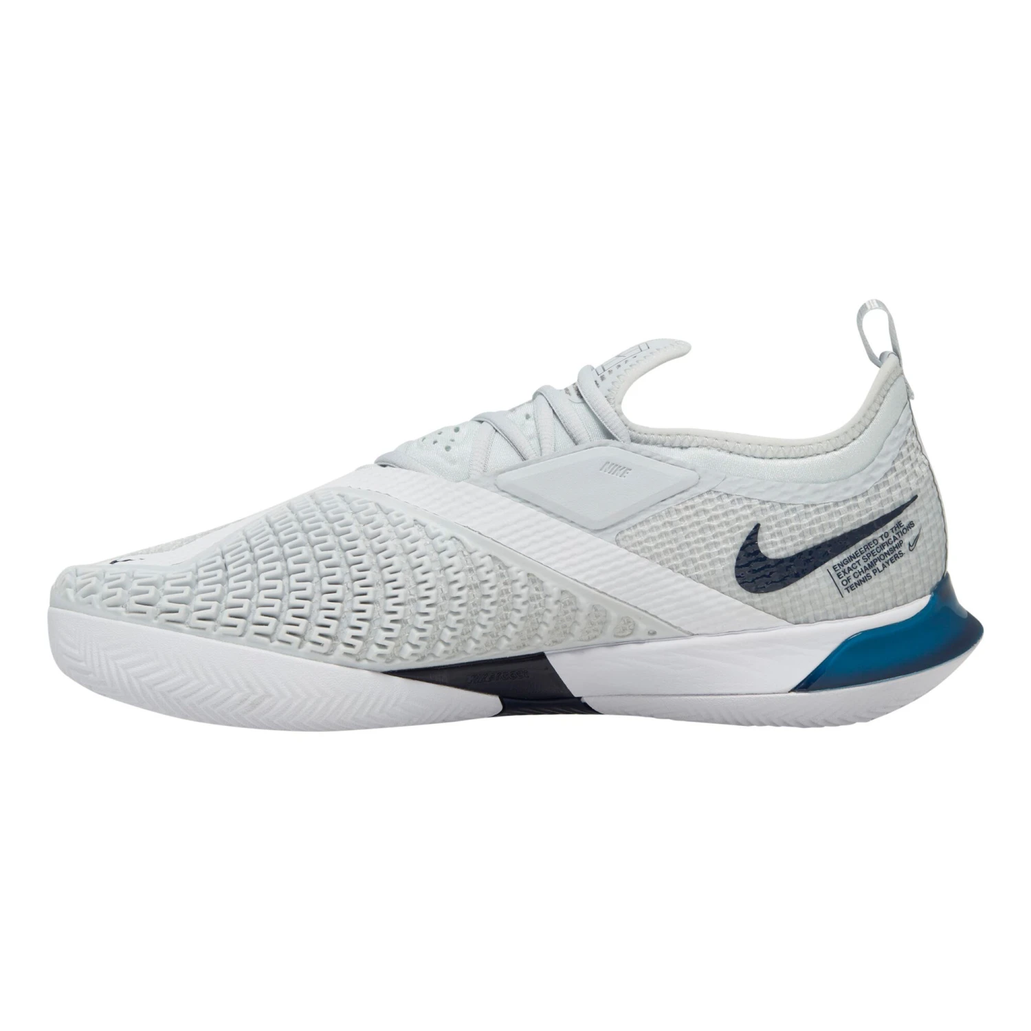 Nike React Vapor NXT Clay Court Shoe Men - White, Blue 5 Nike React Vapor NXT Clay Court Shoe Men - White, Blue - Image 3