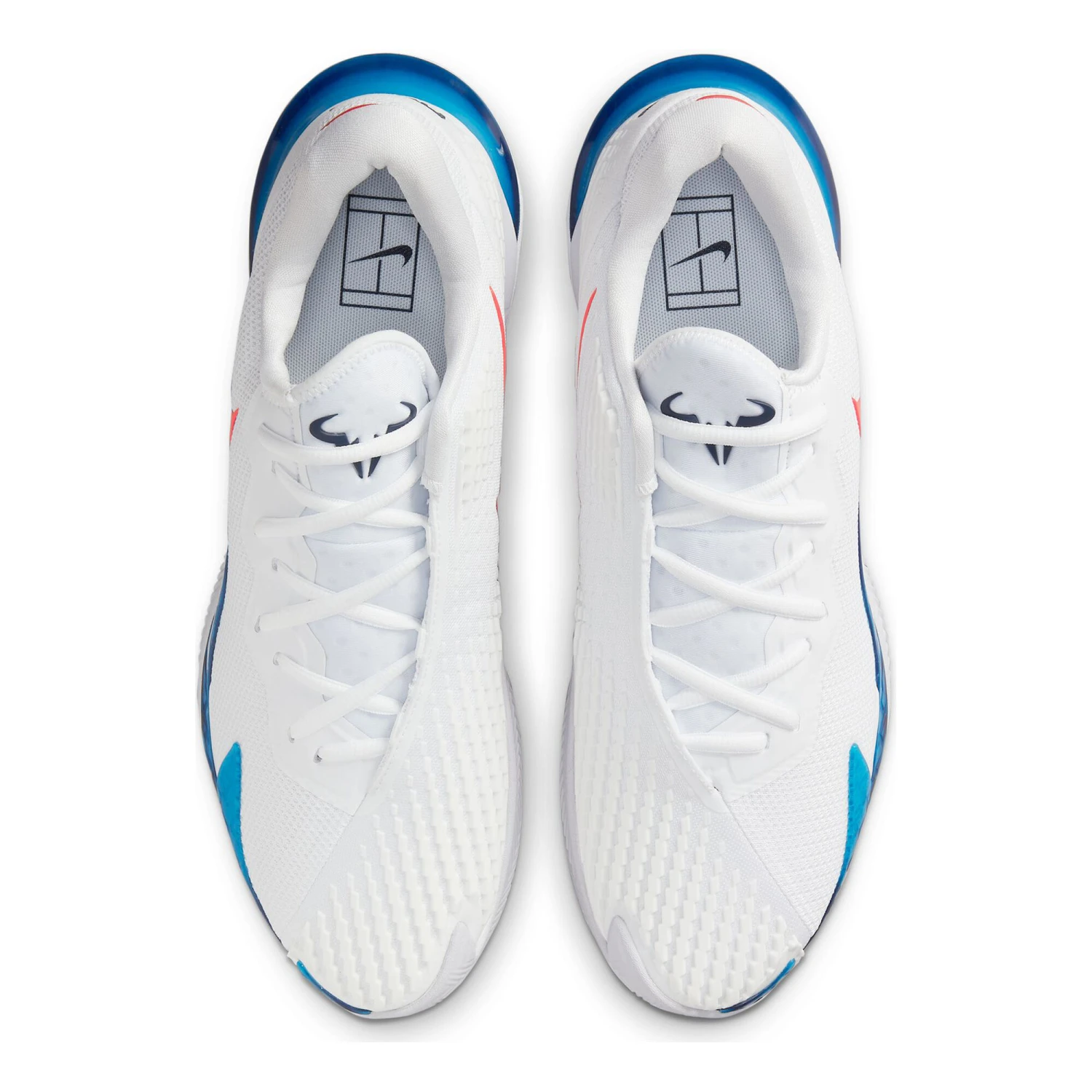 Nike Rafael Nadal Air Zoom Vapor Cage 4 Clay Court Shoe Men - White, Blue 6 Nike Rafael Nadal Air Zoom Vapor Cage 4 Clay Court Shoe Men - White, Blue - Image 4