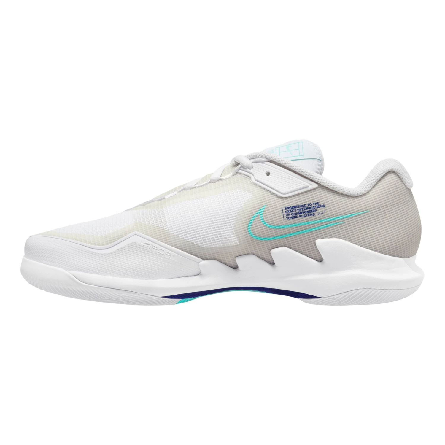 Nike Court Air Zoom Vapor Pro All Court Shoe Men - White, Blue 4 Nike Court Air Zoom Vapor Pro All Court Shoe Men - White, Blue - Image 2