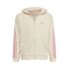 ADIDAS 3 Stripes Zip Hoodie Girls - Cream, Pink -Padel Pro Shop 17564000 000