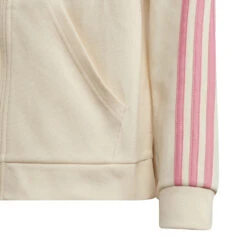 ADIDAS 3 Stripes Zip Hoodie Girls - Cream, Pink -Padel Pro Shop 17564000 11