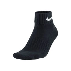 Nike Value Cotton Quarter Tennis Socks 3 Pack - Black, White -Padel Pro Shop 43589000 10