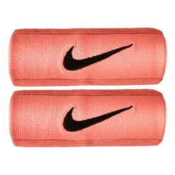 Nike Premier Reveal Doublewide Wristband 2 Pack - Coral, Black
