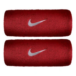 Nike Swoosh Doublewide Wristband - Red, Grey